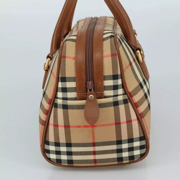 Burberrys Nova Check Hand Bag Canvas Beige Auth - Picture 10 of 16